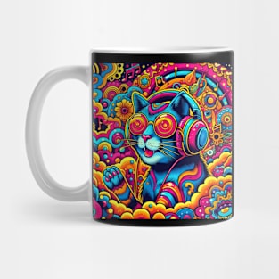 Trippy Music Cat #3 Mug